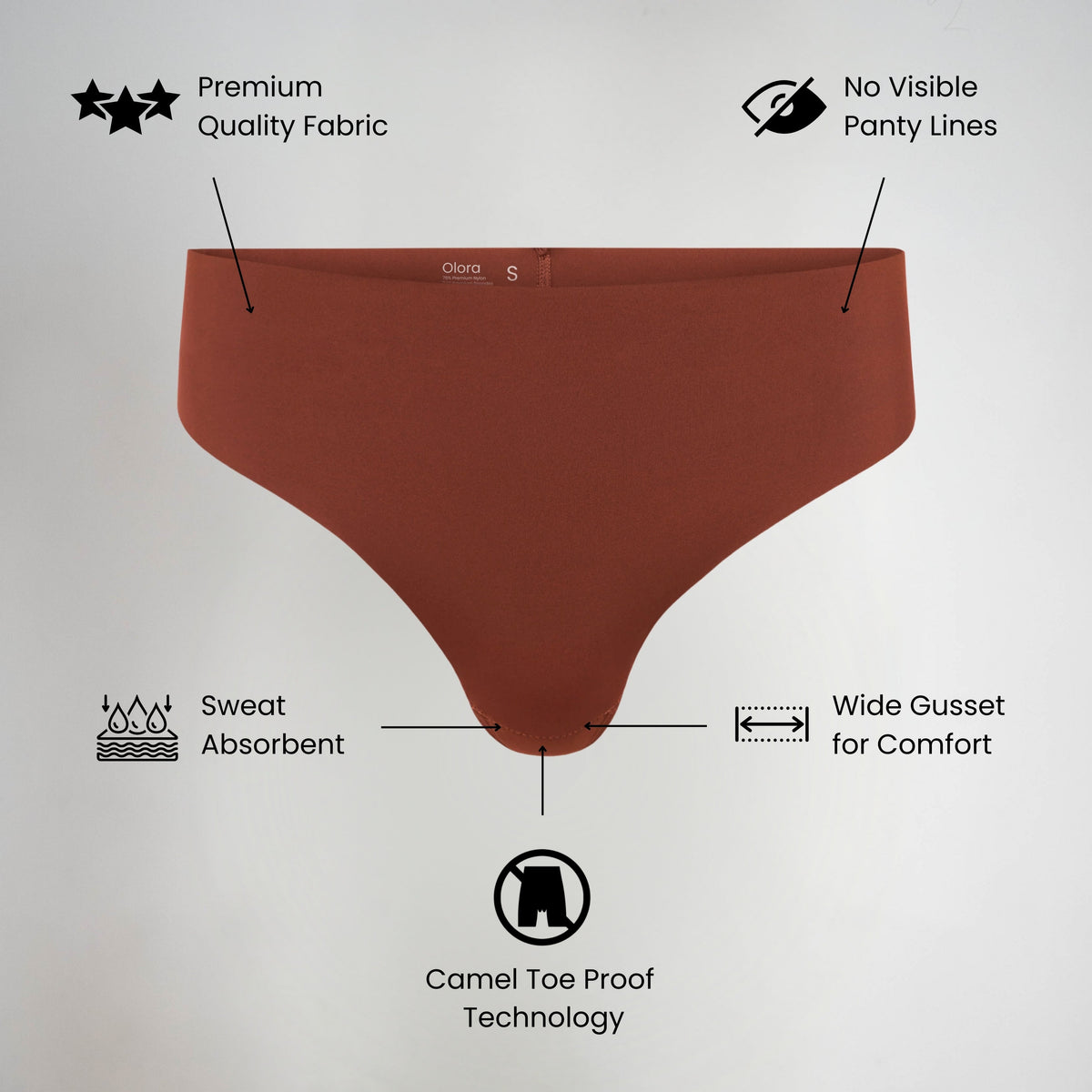 Olora Invisible Camel Toe Thong