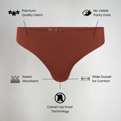 Olora Invisible Camel Toe Thong Mid Rise